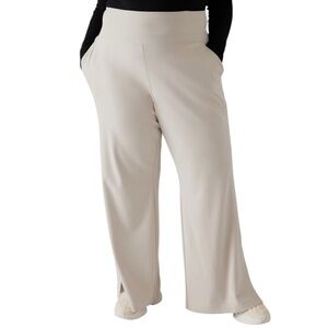 ATHLETA Women’s Venice Wide Leg Flare Pants Albalone Beige Size 2X